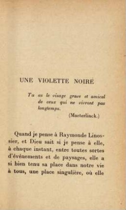 Une violette noiré