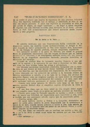 Capítulo XXII - De la mesa a la boca...