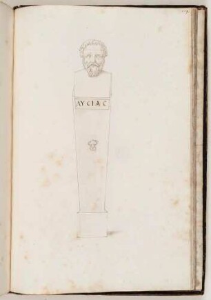 Bildnisherme des griechischen Redners Lysias, in: Imperatorum romanorum ac eorum coniugum liberorum [...] Tomus primus, Nr. 179