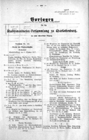In nichtöffentlicher Sitzung. (133), 10. Oktober 1917