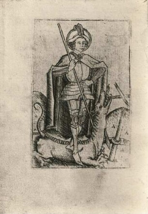 St. Georg : St. Georg. Kupferstich. um 1470. Dresden: Kupferstich-Kabinett