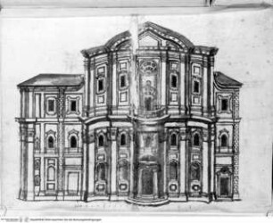 Piena relazione sulla fabbrica (Opus Architectonicum MS), Oratorio di San Filippo Neri, Fassadenaufriss (Anonimo B)