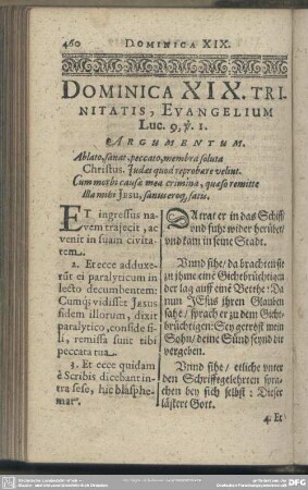 Dominica XIX. Trinitatis, Evangelium Luc. 9, v. 1.