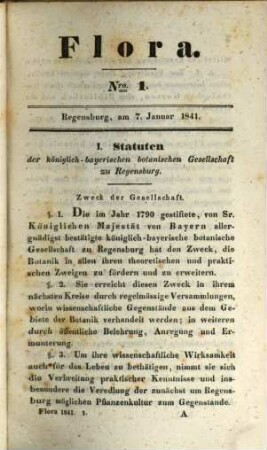 Flora oder allgemeine botanische Zeitung. 24. 1841