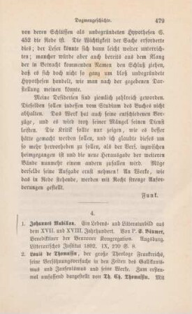 479-483 [Rezension] Bäumer, Suitbert, Johannes Mabillon