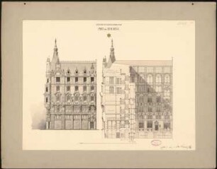 Haus für Mey und Edlich, Berlin: Ansicht, Querschnitt