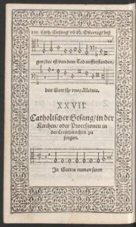 Catholischer Gesang ... in der Creutzwochen zu singen.