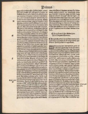 Incipit Praefatio sancti Hieronymi in librum dibre haiomim ... quem Graeci Paralipomenon appellant.