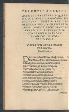 Terentii Adelphi