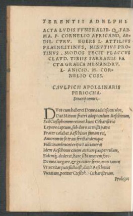 Terentii Adelphi