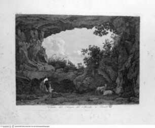Raccolta delle vedute pittoresche di Roma e de suoi contorni ... volume 1. Parte 1., Tafel 16 (N. 13): Veduta del Tempio del Mondo a Tivoli