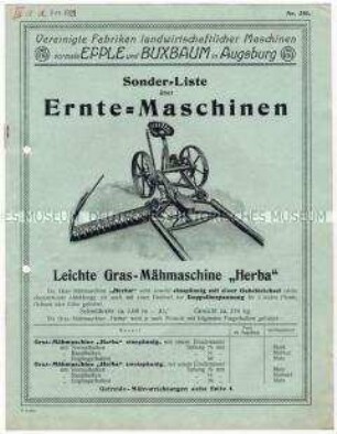 Erntemaschinen