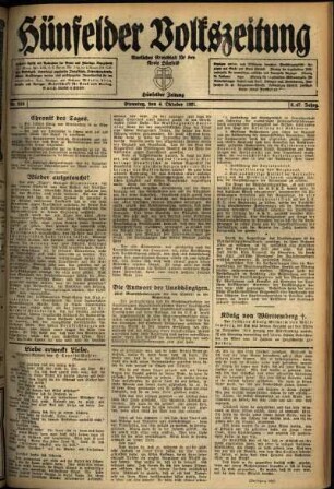 Ausgabe vom Dienstag, den 04. Oktober 1921.