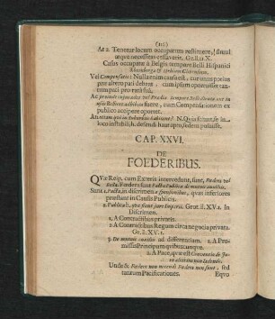Cap. XXVI. De Foederibus.