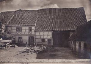 Rutsweiler an der Lauter. Fachwerk. Bauernhaus Verputzt