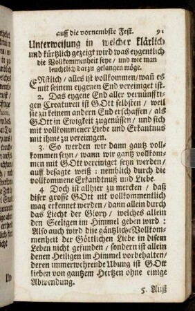 Unterweisung in welcher klärlich und kürtzlich gezeigt wird ws eygentlich die Vollkommenheit seye/[...]