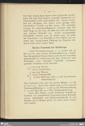 Saures Fixierbad mit Sulfitlauge