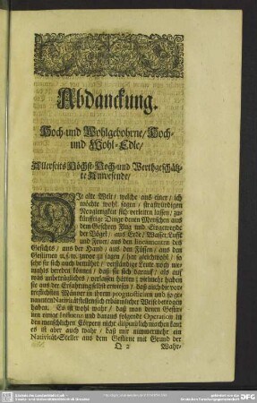 Abdanckung