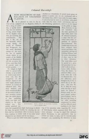 1: A new treatment of basreliefs in coloured plaster