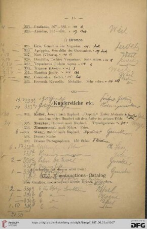 Kupferstiche etc. (Nr. 334-339)