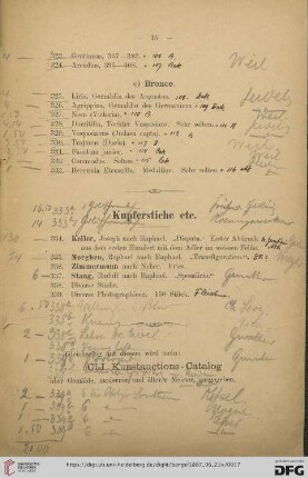 Kupferstiche etc. (Nr. 334-339)