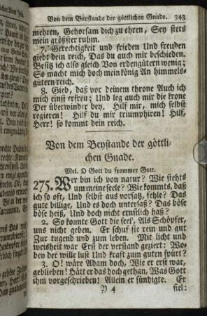 Von dem Beystande der göttlichen Gnade.