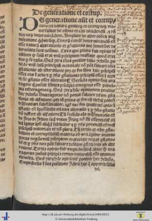 De generatione et corruptione