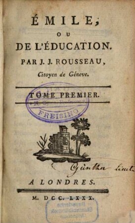 Emile Ou De L'Education, 1
