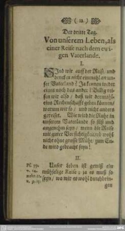 Der dritte Tag. Von unserem Leben, als einer Reise nach dem ewigen Vaterlande