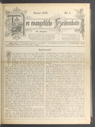 Januar 1886. Nr. 1