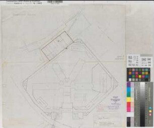 Münster (Münster) Strafanstalt Heizwerk und Werkstättengebäude Lageplan 1958 1 : 500 55 x 56 Pause Staatshochbauamt Münster Regierung Münster Nr. 34028