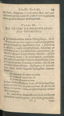 Caput III. De Tribus Demonstrationis Terminis.