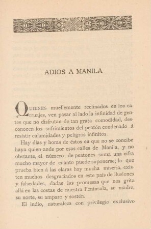 Adios a Manila