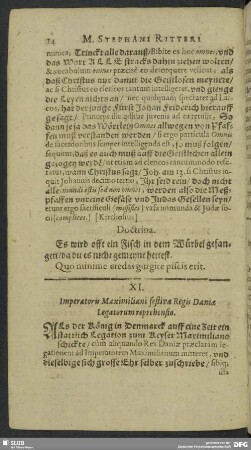 XI. Imperatoris Maximiliani festiva Regis Daniae Legatroum reprehensio