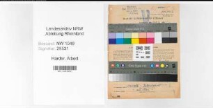 Entnazifizierung Albert Harder , geb. 22.08.1890 (Kaufmaennischer Angestellter)