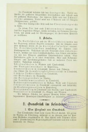B. Osnabrück im besonderen