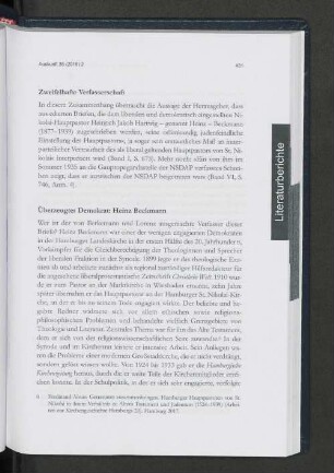 Zweifelhafte Verfasserschaft.