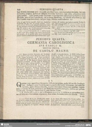 Periodus Quarta. Germania Carolingica Sub Carolo M.