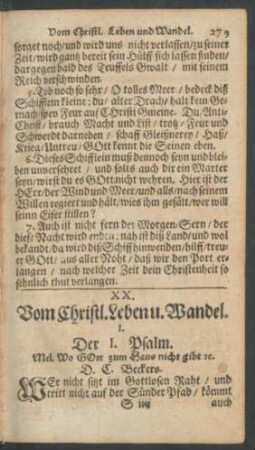 XX. Vom Christl. Leben u. Wandel.