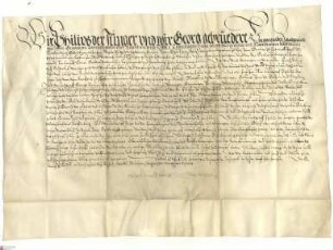 Landgraf Philipp II. von Hessen-Rheinfels und Landgraf Georg I. von Hessen-Darmstadt bekunden, dass sie über die laut Testament Landgraf Philipps ...