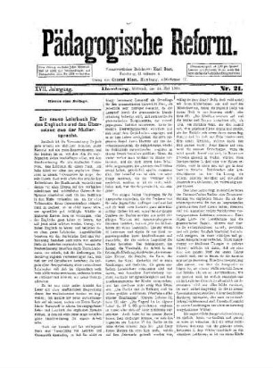 Ein neues Lehrbuch für das Englische und das Übersetzen aus der Muttersprache : [(Schluß folgt)]