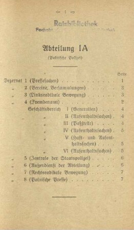 Abteilung IA (Politische Polizei)