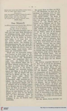 23: Neue Altarwerke im Museum vaterländischer Altertümer in Stuttgart