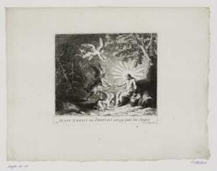 Jesus-Christ au desert est servy par les anges, Blatt 10 der Folge "Wunder aus dem Leben Jesu Christi"
