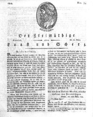 Nro. 54, Sonnabend, den 16. März 1805