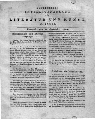 1802-09-22 : 23. Stück