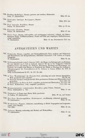 Antiquitäten und Waffen (Nr. 1187-1490)