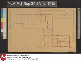 Amtsgebäude Stickhausen: Grundriss Obergeschoss