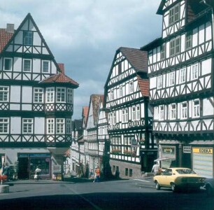 Spangenberg. Historischer Stadtkern mit alten Fachwerkhäusern
