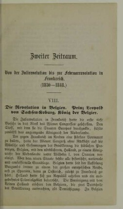 Zweiter Zeitraum. Von der Julirevolution bis zur Februarrevolution in Frankreich (1830 - 1848)